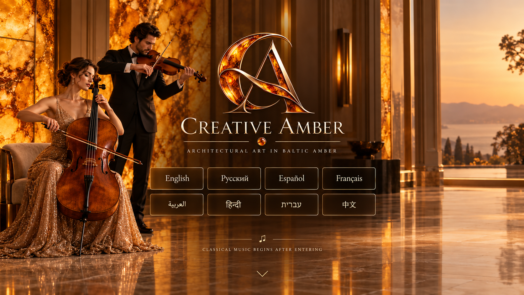 Creative Amber classical musicians and eight language choices